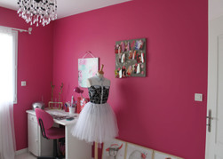 Chambre rose avant